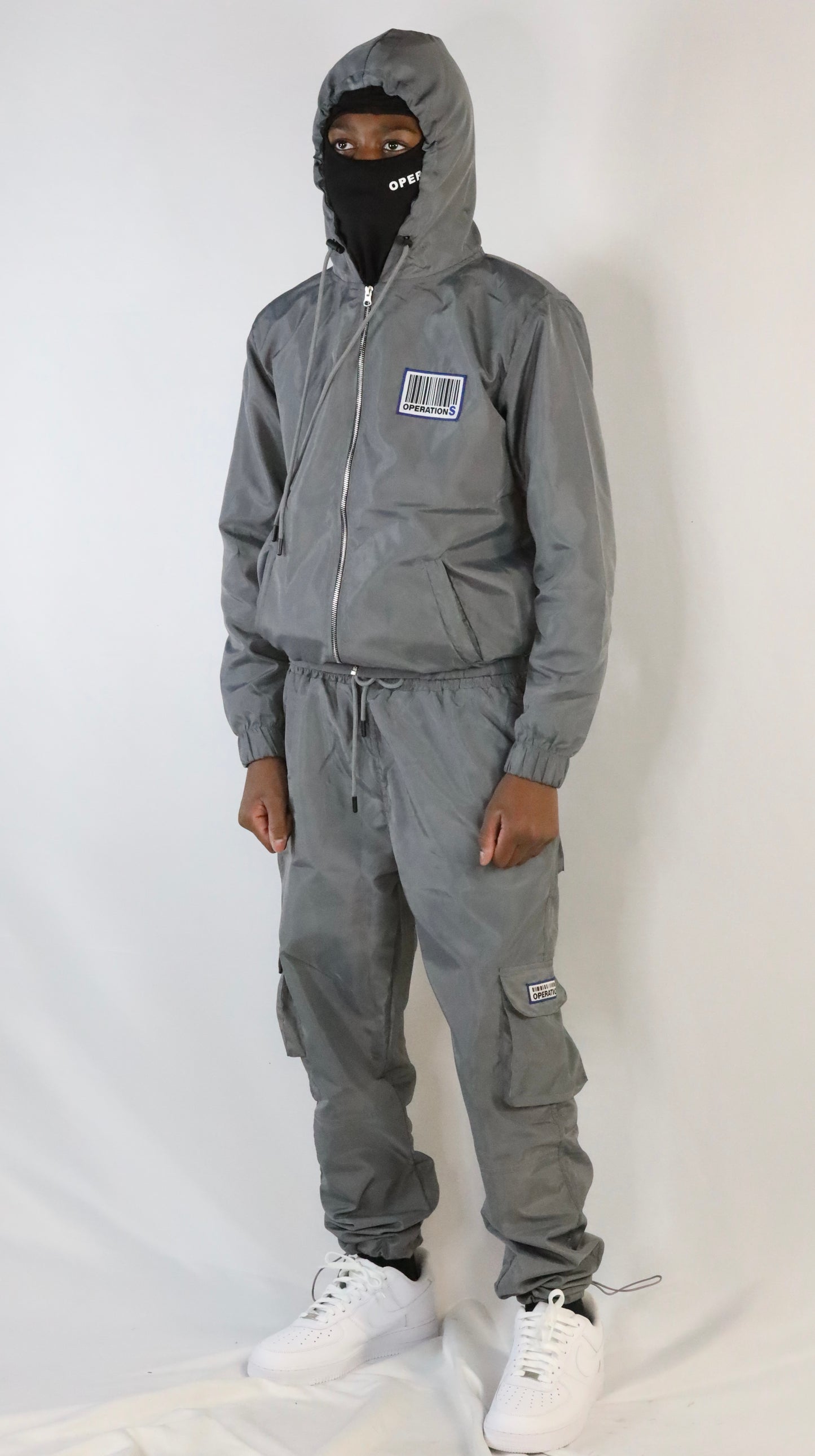 O-S GREY WINDBREAKER TRACKSUIT