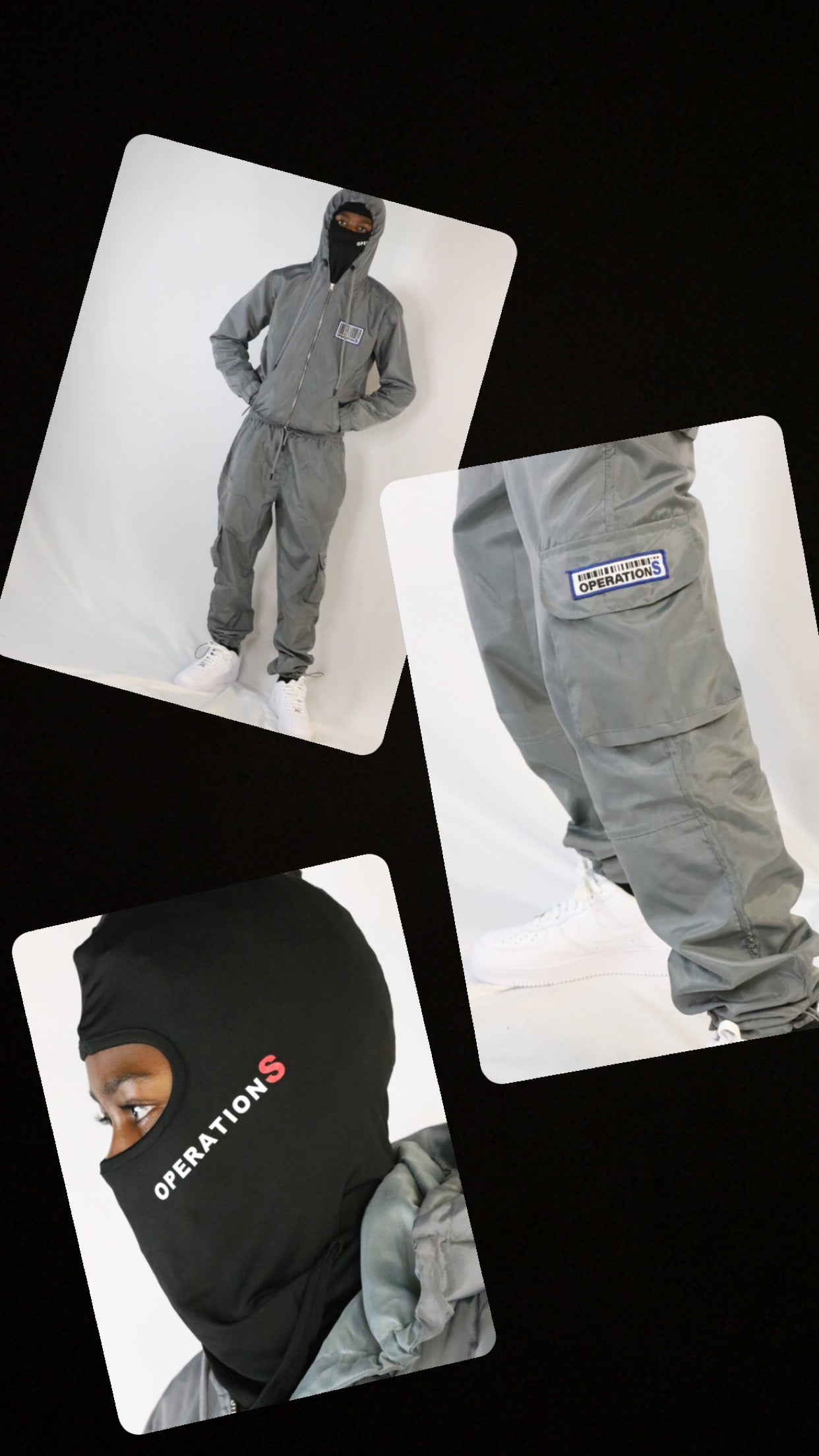 O-S GREY WINDBREAKER TRACKSUIT