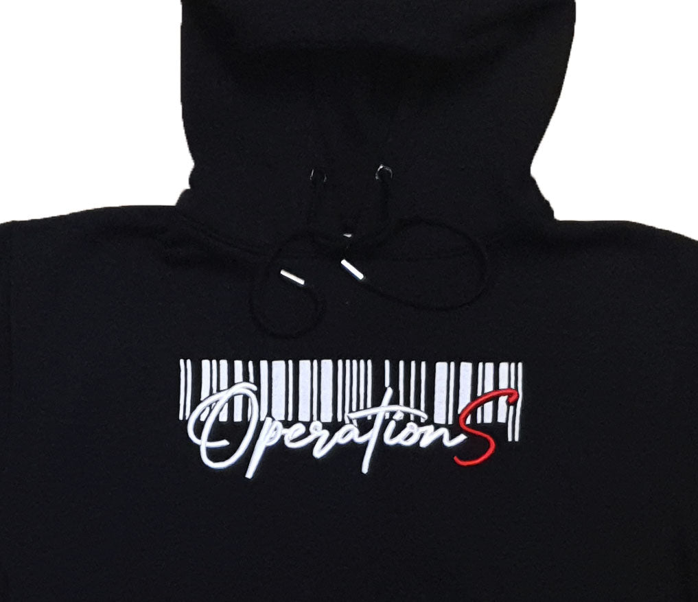 BLACK COTTON SIGNATURE LOGO TRACKSUIT