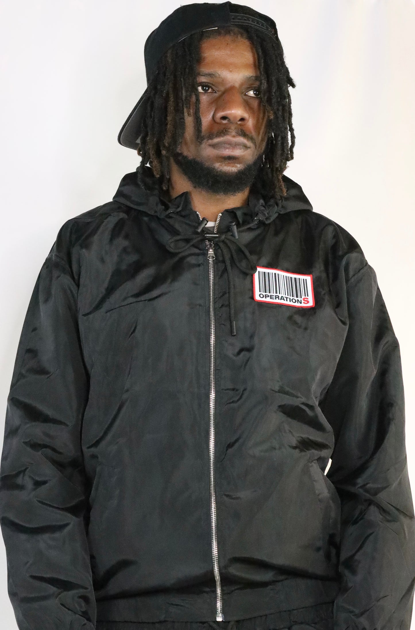 O-S BLACK WINDBREAKER TRACKSUIT